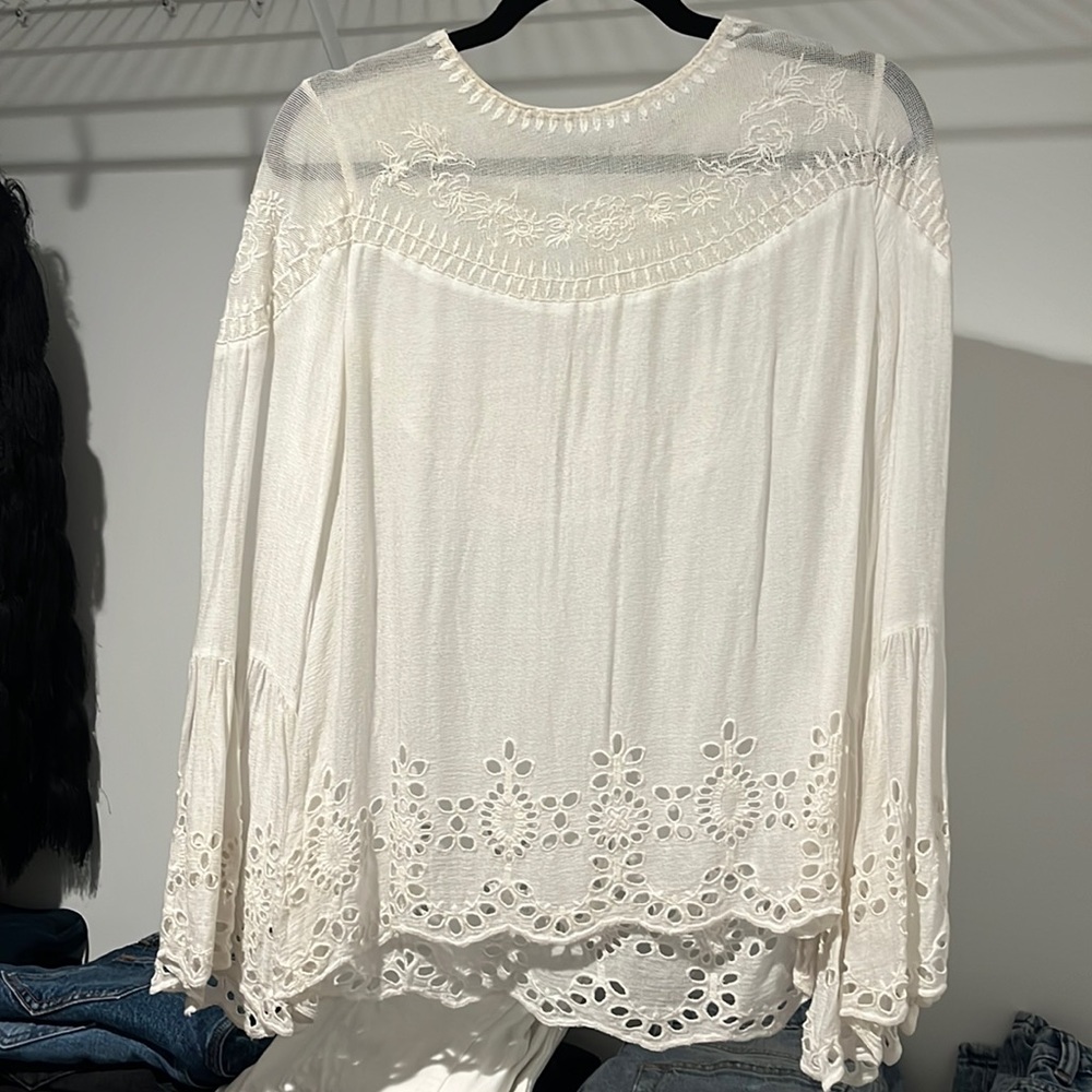 Anthropologie white blouse
